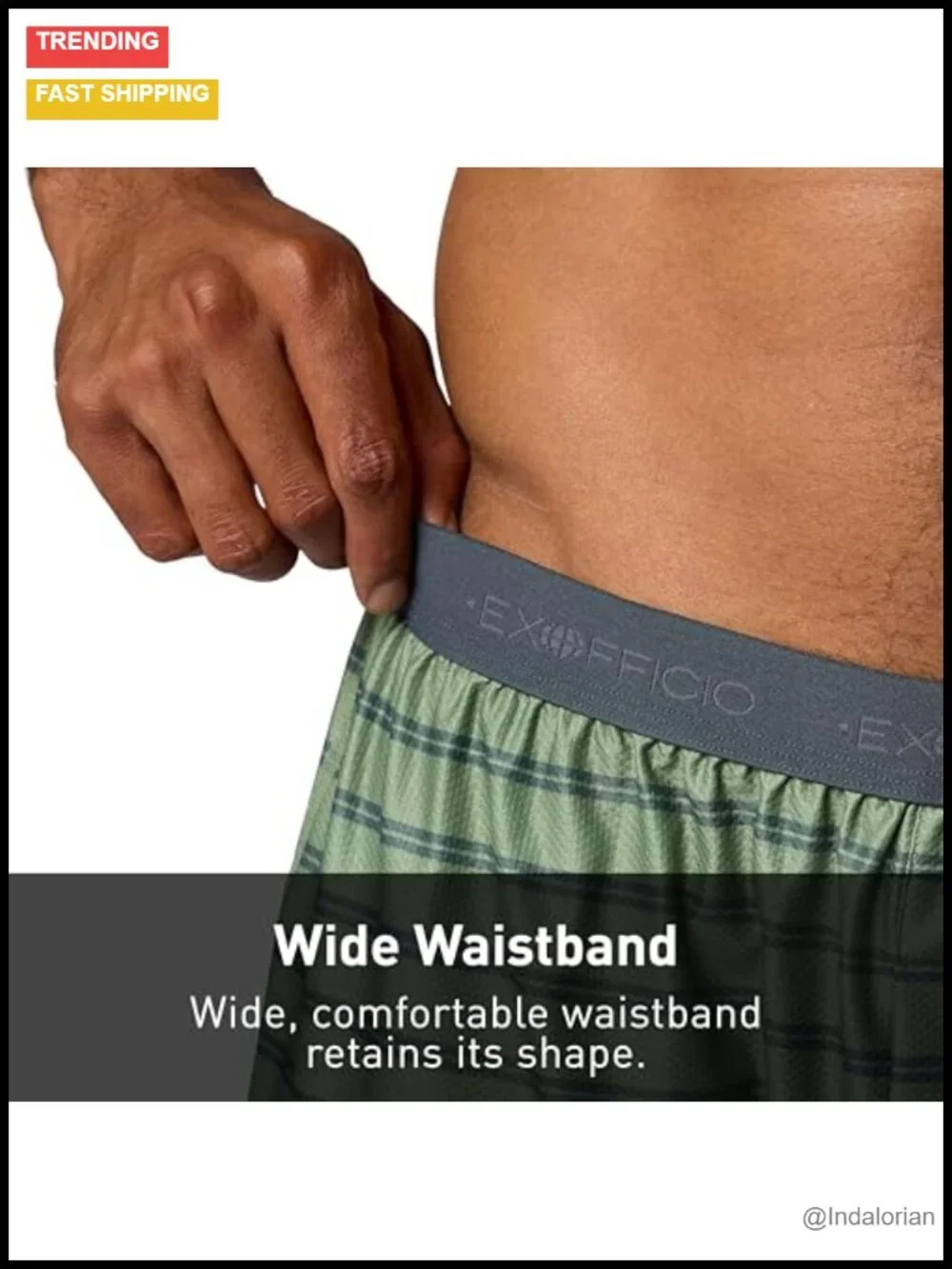 Men's Travel Boxer Underwear Breathable Nylon Blend Medium